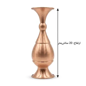 گلدان مسی صراحی زیر ساخت صنایع دستی سایزهای 10، 16، 20 و 25 سانتی‌متر