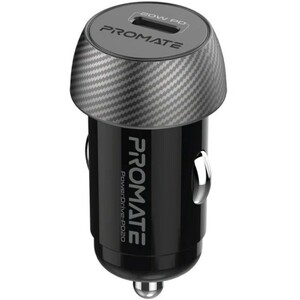 شارژر فندکی فست شارژ ماشین تایپ سی 20 وات پرومیت POWERDRIVE-PD20