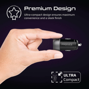 شارژر فندکی فست شارژ ماشین تایپ سی 20 وات پرومیت POWERDRIVE-PD20