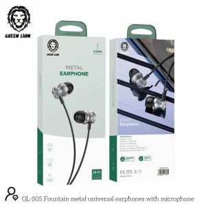 هندزفری سیمی فلزی گرین لاین مدل GL-S05 / Metal Earphone (دارای میکروفون)