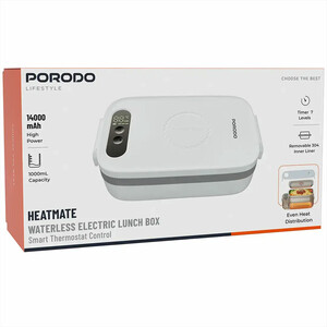 جعبه ظرف غذای گرم کن شارژی پرودو Porodo HeatMate PDLFSTFH3WH