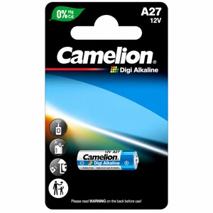 باتری ریموت کنترل آلکالاین کملیون Camelion مدل A27 ولتاژ 12 ولت