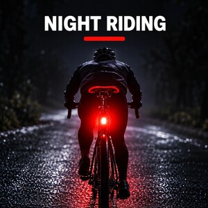 چراغ هشدار شارژی دوچرخه مدل LW06 با 12 LED و نور چند رنگ