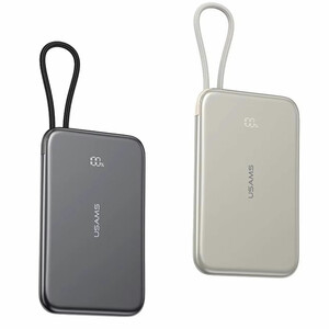 پاور بانک 5000 فوق باریک با کابل Type-C یوسامز USAMS US-CD227 با اتصال مگنتی