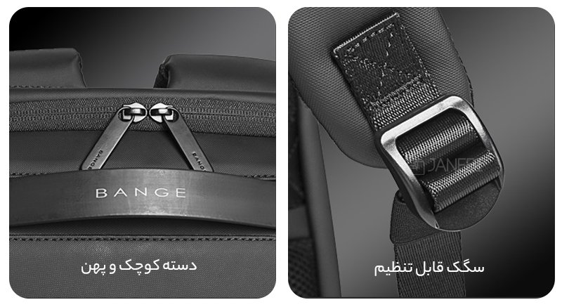 کوله پشتی لپ تاپ ضدآب یو اس بی دار بنج BANGE BG-7267 Men Shoulders Bag Waterproof Backpack