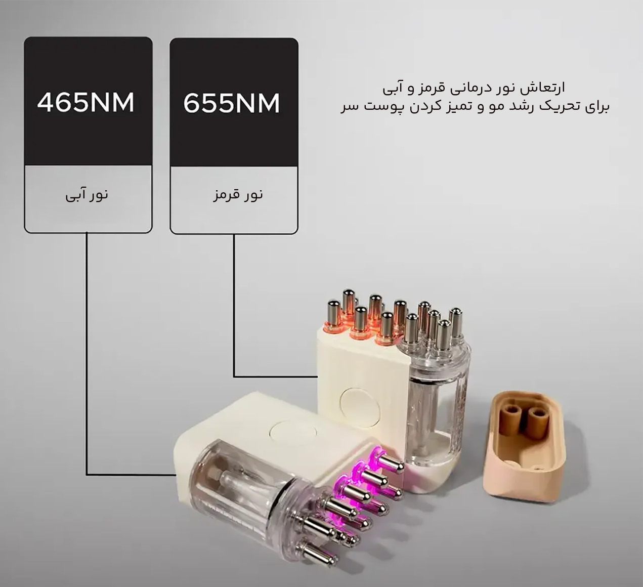ماساژ پوست سر با نور درمانی