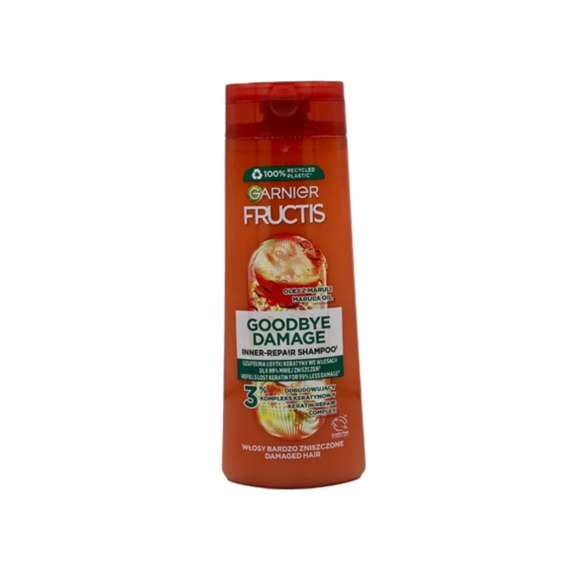 شامپو میوه ای ترمیم کننده موی آسیب دیده FRUCTIS گارنیر مدل GOODBYE DAMAGE