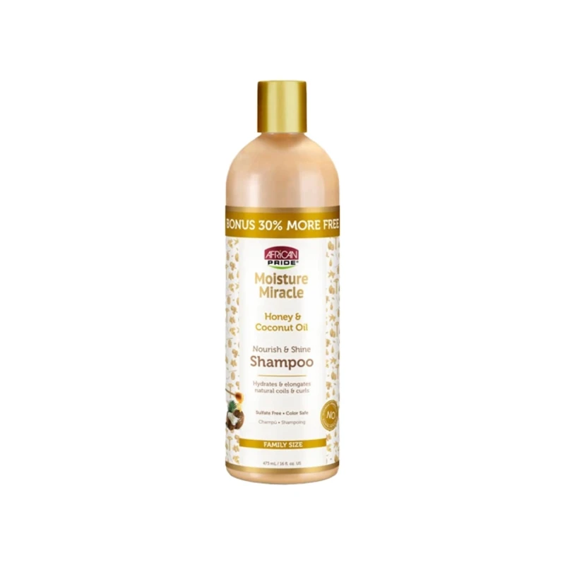 شامپو موهای فر افریکن پراید مدل Miracle Honey &amp; Coconut Oil