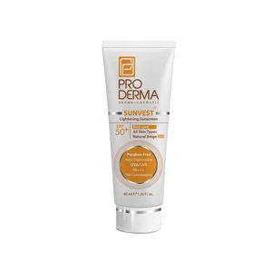 کرم ضدآفتاب SPF 50 روشن کننده بژ طبیعی پرودرما
