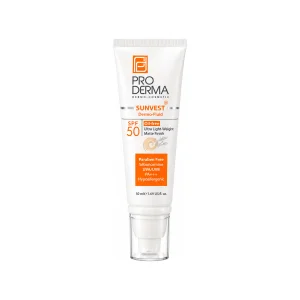 فلوئید ضد آفتاب فاقدچربی (Spf 50) پرودرما  پوست چرب و جوشدار