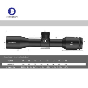 دوربین تفنگ دیسکاوری MS 6x32  سری کامپکت