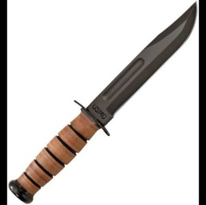 چاقوی شکاری  KA-BAR مدل 1220 US Army با غلاف چرم گاوی