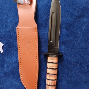 چاقوی شکاری  KA-BAR مدل 1220 US Army با غلاف چرم گاوی
