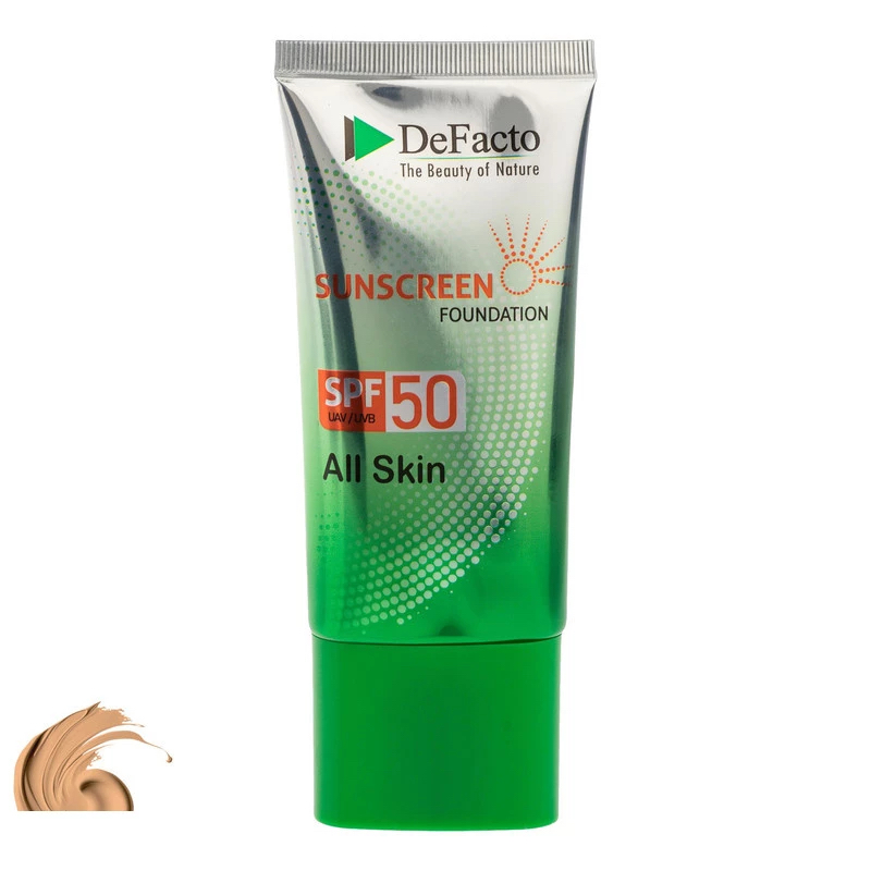 کرم ضد آفتاب رنگی صورت دیفکتو SPF 50 مدل LBمناسب برای انواع پوست حجم 50 میلیلیتر