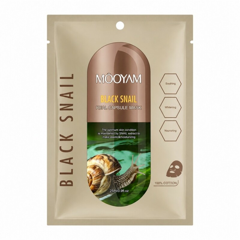 ماسک ورقه‌ای صورت Moyam مدل     Black Snail Rea