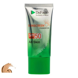 کرم ضد آفتاب رنگی صورت دیفکتو SPF 50 مدل LBمناسب برای انواع پوست حجم 50 میلیلیتر