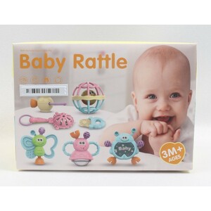 ست جغجغه و دندانگیر نوزادی7 عددی مدل صندوقی سایز بزرگ Baby Rattle