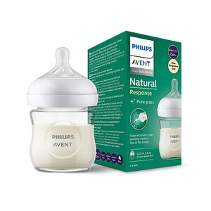 شیشه شیر پیرکس نوزادی بدو تولد به بالا 2 قطره مدل نچرال Natural ظرفیت 120میلی لیتر philips avent فیلیپس اونت