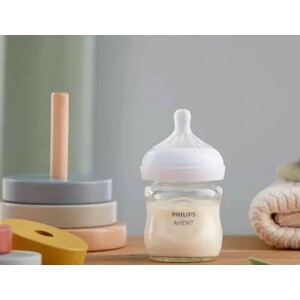 شیشه شیر پیرکس نوزادی بدو تولد به بالا 2 قطره مدل نچرال Natural ظرفیت 120میلی لیتر philips avent فیلیپس اونت