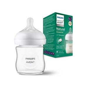 شیشه شیر پیرکس نوزادی بدو تولد به بالا 2 قطره مدل نچرال Natural ظرفیت 120میلی لیتر philips avent فیلیپس اونت