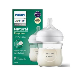 شیشه شیر پیرکس نوزادی بدو تولد به بالا 2 قطره مدل نچرال Natural ظرفیت 120میلی لیتر philips avent فیلیپس اونت