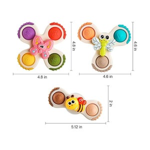 اسپینر چسبان پاپتی 3 عددی طرح حیوانات اسباب بازی SPINNING TOYS