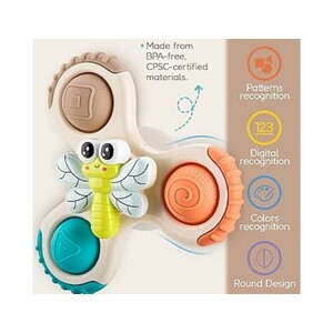 اسپینر چسبان پاپتی 3 عددی طرح حیوانات اسباب بازی SPINNING TOYS