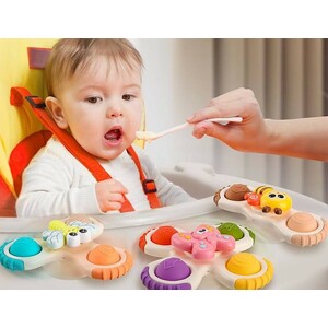 اسپینر چسبان پاپتی 3 عددی طرح حیوانات اسباب بازی SPINNING TOYS