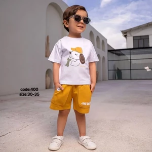 ست تیشرت و شلوارک بچگانه مدل تیام کد001، رنگبندی مطابق تصویر