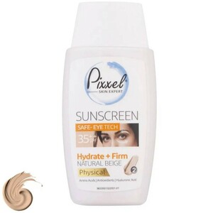 کرم ضد آفتاب فیزیکالی دور چشم و صورت شماره بژ طبیعی پیکسل با SPF35