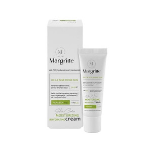 کرم آبرسان و مرطوب کننده مارگریت مدل hyaluronic acid مناسب برای پوست چرب و آکنه ای حجم 50 میلی لیتر