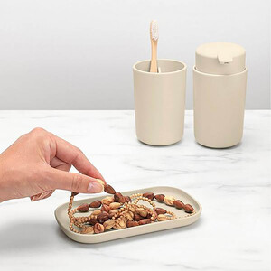 جا مایع و مسواک لاکچری BRABANTIA Bathroom رنگ بژ