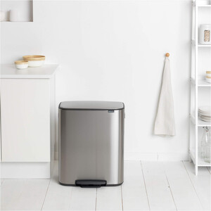 سطل دو قلو استیل لوکس BRABANTIA Pedal Bin