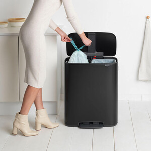سطل دو قلو مشکی BRABANTIA Pedal Bin