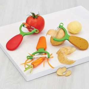 پوست کن لاکچپری کن ریکن مدل Kuhn Veggie Peeler بسته 3 عددی
