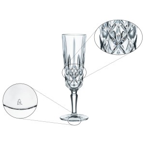 طرح لیوان ناخمن مدل Nachtmann Noblesse Flute بسته 4 عددی