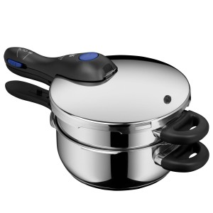 زودپز دو قلو دبلیو ام اف مدل WMF PERFECT Plus گنجایش 3 و 4.5 لیتر به همراه بخارپز