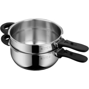 زودپز دو قلو دبلیو ام اف مدل WMF PERFECT Plus گنجایش 3 و 4.5 لیتر به همراه بخارپز