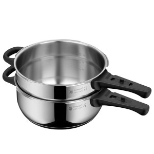 زودپز دو قلو دبلیو ام اف مدل WMF PERFECT گنجایش 3 و 4.5 لیتر به همراه بخارپز