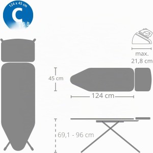 میز اتو برابانتیا مدل Brabantia Blue سایز 124