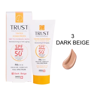 کرم ضد آفتاب رنگی و ضد پیری بژ تیره تراست - اصل