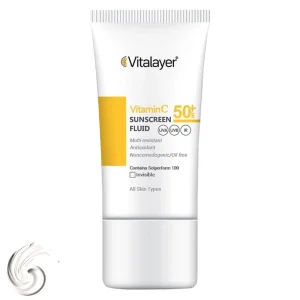 فلوئید ضد آفتاب ویتامین سی ویتالیر SPF50 بی رنگ - اصل
