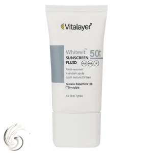 فلوئید ضد آفتاب ضد لک وایت ویت ویتالیر SPF50 بی رنگ - اصل