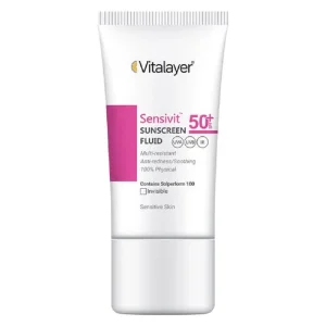 فلوئید ضدآفتاب ویتالیر مدل سنسی ویت SPF 50 بی رنگ - اصل