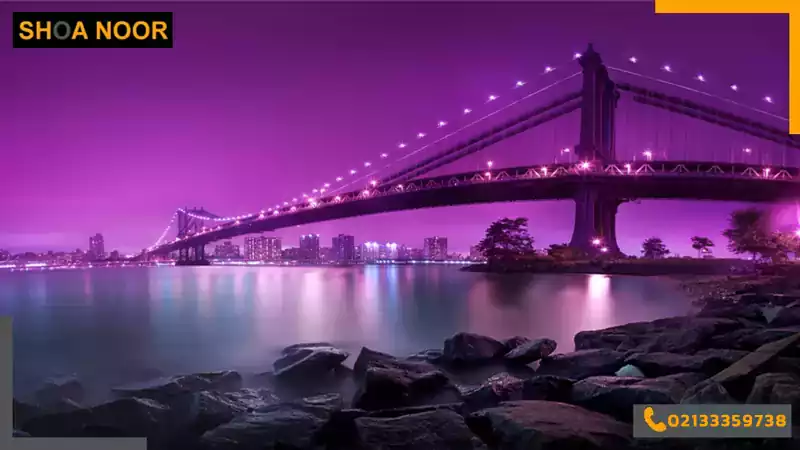 نورپردازی منظم در پل بین شهری و معابر