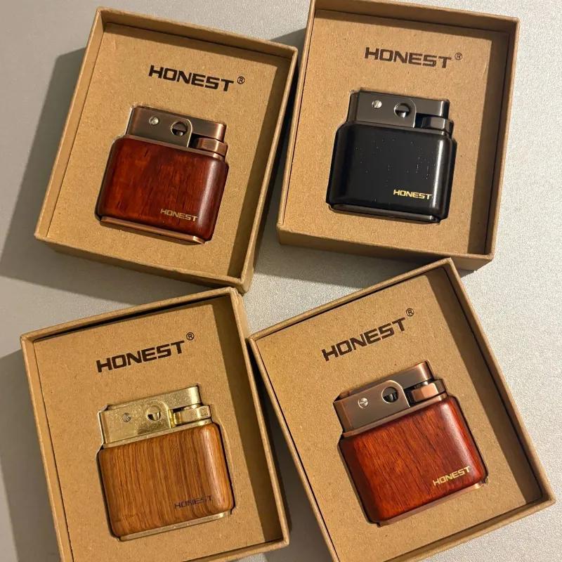 فندک بنزینی اتوماتیک HONEST طرح چوب