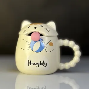 ماگ گربه‌ای زبون‌ دار