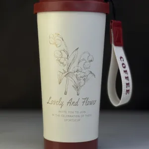 تراول ماگ  Lovely And Flower استیل دوجداره