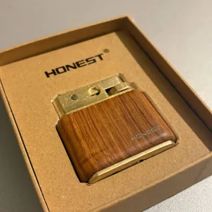 فندک بنزینی اتوماتیک HONEST طرح چوب