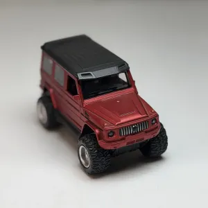 ماکت فلزی ماشین Mercedes-Benz G-Class آفرودی قرمز چراغ‌دار و موزیکال